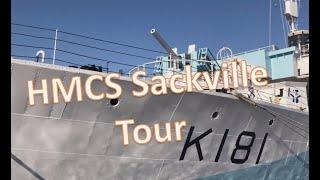 K181 HMCS Sackville Tour  Halifax Nova Scotia [upl. by Ahsena]