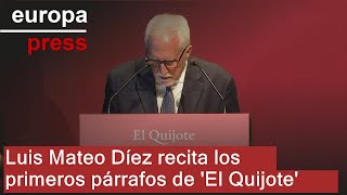 Luis Mateo Díez recita los primeros párrafos de El Quijote [upl. by Golden]