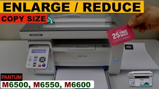 Pantum Printer M6500 M6550 M6600 Enlarge or Reduce Copy Size [upl. by Kcirdek]