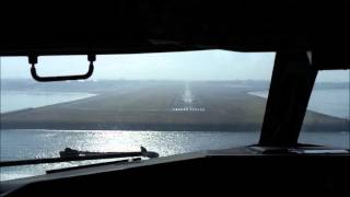 Cockpit takeoff and landing scene at Denpasar Bali International Airport onboard Sriwijara Airlines [upl. by Acimot166]