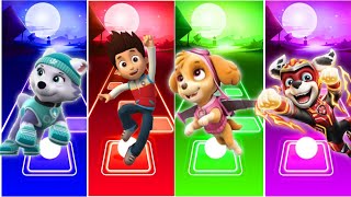 PAW Patrol Everest 🆚 Ryder 🆚 Skye 🆚 Marshall 🎶 Tiles Hop EDM Rush [upl. by Atteloj]