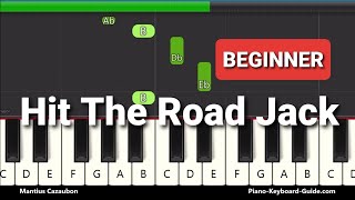 Ray Charles  Hit The Road Jack Very Easy Piano Tutorial [upl. by Lyndon]