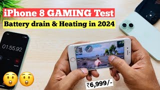 iPhone 8 GAMING Test in 2024 🔥 PUBG Battery drain and Heating Test 😲😲 [upl. by Otrebcire]