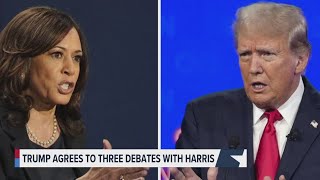 First debate between Kamala Harris and Donald Trump is set [upl. by Ellehsal]