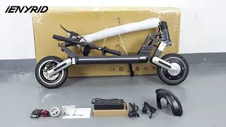 Unboxing and Installation Video of the iENYRID M8 Electric Scooter 48V 500W Motor with Solid Tyres [upl. by Olonam324]