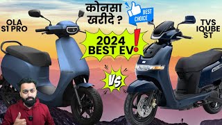 2024 TVS iQube ST Vs Ola S1 Pro Electric Scooter  Best EV Scooter in India  PVJ Educational [upl. by Chadabe]