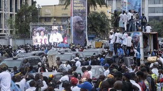 Présidentielle en RDC  Tshisekedi salue ses partisans après sa victoire [upl. by Sokul]