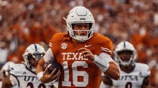 Texas BackUp Arch Manning Shines In His First Real Opportunity [upl. by Attoynek]