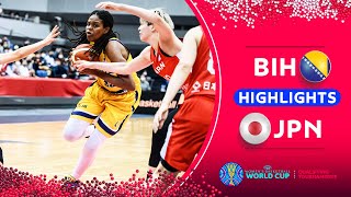 Bosnia and Herzegovina  Japan  Highlights  FIBAWWC 2022 Qualifying Tournaments [upl. by Elamef]