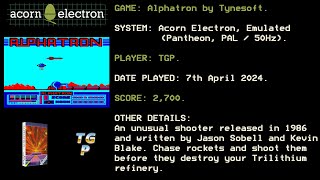 Alphatron  Tynesoft  Acorn Electron  Emulated Pantheon  2700 points [upl. by Constancy]