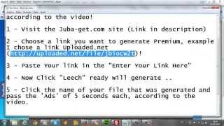 Jubagetcom  Free Premium Link Generator 2023 [upl. by Aikaz]