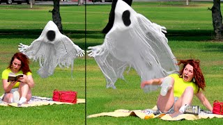 FLYING GHOST PRANK [upl. by Hanimay]