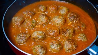 ¿Ya No Sabes Cómo Cocinar la Carne Molida Aqui una Receta de Albondigas en Salsa Riquisíma y Fácil [upl. by Llerref]