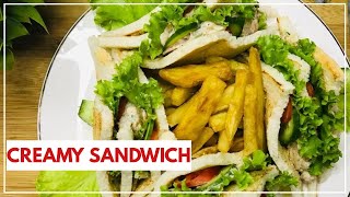 Creamy sandwich recipe without cheese  Evening snack recipe  Hi Tea recipe [upl. by Ahsead]