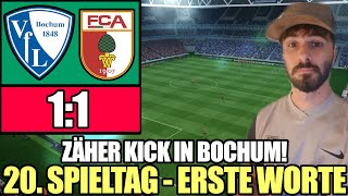 VFL BOCHUM VS FCA 11  ZÄHER KICK IM RUHRSTADION  LAST MINUTE ELFER  BUNDESLIGA 20 SPIELTAG [upl. by Aicerg]