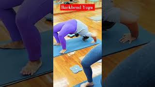 BACKBEND YOGA shorts yoga backbend wheelpose flexibility trending viralvideo fitness sgfit [upl. by Dacie]