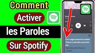 Comment activer les paroles sur Spotify  Comment activer les paroles de Spotify [upl. by Eille]