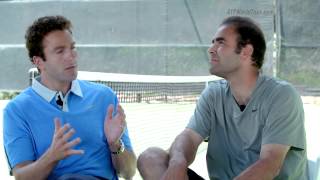 Sampras Previews US Open With Gimelstob [upl. by Maisey]