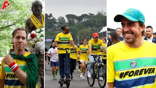 Formula 1 Drivers Run at Imola GP 2024 for Paying tribute to Ayrton Senna  Behind The Scenes [upl. by Spoor]