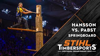 Emil Hanssons Epic Triumph Dominating the Springboard at STIHL TIMBERSPORTS® World Championship [upl. by Jarid]