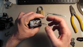 069 Paperclip raking on a Bunker Hill Padlock [upl. by Airual]