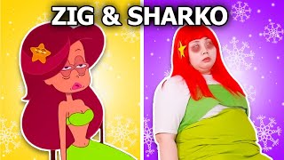 Exhausted Mermaid Marina  Zig And Sharko In Real Life  Zig amp Sharko Funny Animation [upl. by Htyderem159]