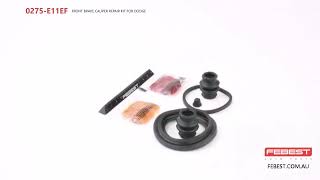 0275E11EF FRONT BRAKE CALIPER REPAIR KIT FOR DODGE [upl. by Jakoba]