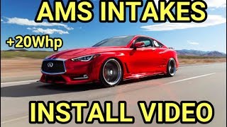 AMS Intake Install Q50 Q60 Redsport [upl. by Nnyre]