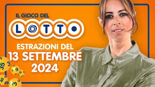 Estrazione in diretta del Gioco del Lotto e del Simbolotto di venerdì 13 Settembre 2024 [upl. by Ahsemo912]