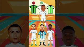 Quien Sabe Los Colores De Las Camisetas Ronaldo vs Messi vs Mbappé vs Vinicius [upl. by Natale441]