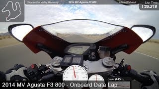 2014 MV Agusta F3 800 Onboard  2014 LH Shootout Lap  MotoUSA [upl. by Noseaj]