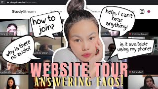 Answering FAQs about Study Stream Live  Website Tour Studying with Strangers Ronah Abigail Bejoc [upl. by Custer]