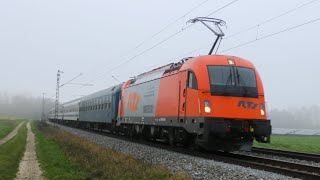 RTS Swietelsky im Fernverkehr Bahnverkehr in Osterhofen am 71124 CZ Train RTB Cargo Euro9000 [upl. by Enaujed]