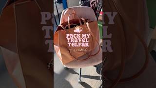 pack my travel telfar for a weekend travelvlog packwithme travelblogger blackgirltravel vlog [upl. by Amitak]