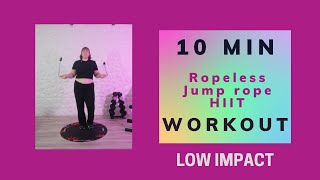 10 MIN FAT BURNING LOW IMPACT ROPELESS HIIT WORKOUT FOR WEIGHT LOSS [upl. by Ardnak]