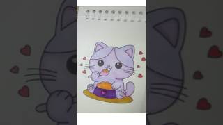 Mewarnai gambar kucing ungu ASMR mewarnai mewarnaidenganspidol shorts asmr mewarnaihewan [upl. by Alvira]