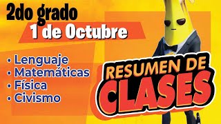 Aprende En Casa II 🥙RESUMEN🥙 Secundaria Segundo Grado  1 de Octubre [upl. by Chouest]