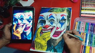 Joker Drawing Video Tutorial How To Grid Method Use amp Oil Pestle Colour😍 drawing artwork [upl. by Deragon698]