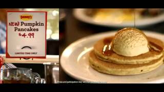 TV Commercial Spot  Dennys Pumpkin Pancakes  New Pumpkin Pancakes for 499 [upl. by Aliam151]