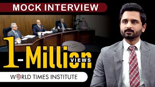 CSS Mock Interview  Muhammad Jawad  World Times Institute  Full Interview [upl. by Nrubyar]