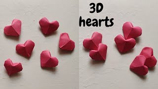 Origami easy 3D heart  Inflatable heart  fingers360 [upl. by Anoyet]