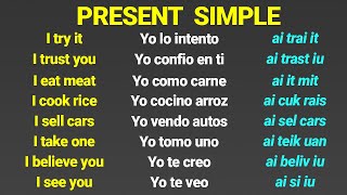 50 FRASES EN INGLES en Presente Simple 📚✅ [upl. by Barnett589]