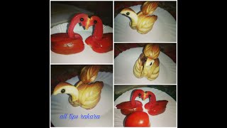 How to make apple amp tomato swan Garnish [upl. by Zonda]