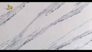 Calacatta white quartz slab with blue vein B4072 [upl. by Decamp]