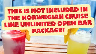 What is not included in the Norwegian Cruise Line Unlimited Bar Package [upl. by Dleifxam485]