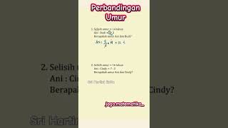 SOAL MATEMATIKA DASAR PERBANDINGAN UMUR TIU NUMERIK CPNS PSIKOTES PPPK POLRI [upl. by China]