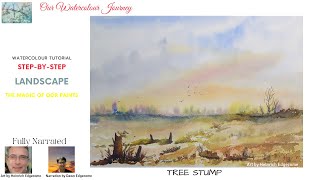 Discover the MAGIC of QOR watercolor How to paint this watercolor landscape  watercolour [upl. by Dew]