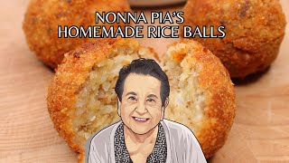 Nonna Pias Homemade Rice Balls [upl. by Llahsram]