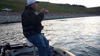 Fishing the Missouri River Garrison Dam Tailrace 2012wmv [upl. by Aicilic742]