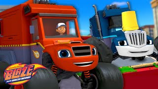 Garbage Truck Blaze and Crusher Race to the Finish Line 🏆  Blaze and the Monster Machines [upl. by Pratt]